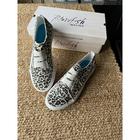 Blowfish Malibu Marley Leopard Print Slip-On Sneakers 8.5 - Picture 4 of 4